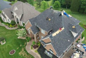 Replacing a storm damaged roof in Louisville KY