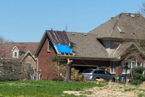 Storm Damage to Roof after a Tornado